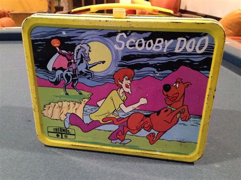 scooby doo small lunch box metal with toy from mcdonalds|scooby doo lunch box 1970s.